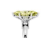 Marquise Three Stone Engagement Ring Setting for a Fancy Yellow Lab-Grown Diamond | Round Side Stones | Platinum
