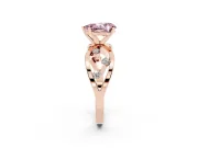 Pear-Shaped Loop Engagement Ring Setting for a Fancy Pink Lab-Grown Diamond | Rose Gold