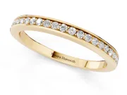 Round Diamond Pavé Eternity Band Set in Yellow gold with Channel Setting