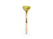 Radiant Cut Thin Solitaire Engagement Ring Setting for a Fancy Yellow Lab-Grown Diamond | Yellow Gold