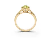 Marquise Milgrain Solitaire Engagement Ring Setting for a Fancy Yellow Lab-Grown Diamond | Hidden Halo | Yellow Gold