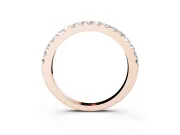 Round Diamond Pavé Eternity Band Set in Rose gold with Micro Prongs