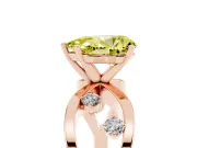Pear-Shaped Loop Engagement Ring Setting for a Fancy Yellow Lab-Grown Diamond | Rose Gold