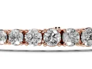 Round Lab-Grown Diamond Graduated Tennis Bracelet | Open Prong Settings | Rose Gold
