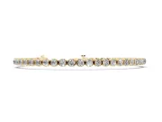 Round Lab-Grown Diamond Tennis Bracelet | Claw Prong Baskets | Yellow Gold
