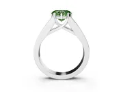 Heart-Shaped Channel-Set Engagement Ring Setting for a Fancy Green Lab-Grown Diamond | Platinum