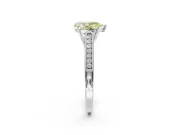 Pear-Shaped Engagement Ring Setting for a Fancy Yellow Lab-Grown Diamond | White Gold - Design NV-24597