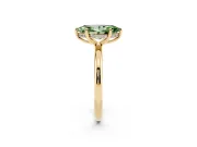 Marquise Hidden Halo Ring Setting for a Fancy Green Lab-Grown Diamond | Yellow Gold