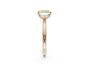 Radiant Cut Hidden Halo Ring Setting for a Fancy Yellow Lab-Grown Diamond | Rose Gold