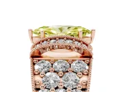 Marquise Vintage Pave Engagement Ring Setting for a Fancy Yellow Lab-Grown Diamond | Milgrain Edges | Rose Gold