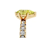 Pear-Shaped Pavé Solitaire Engagement Ring Setting for a Fancy Yellow Lab-Grown Diamond | Yellow Gold