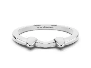 Bamboo-Inspired Plain Band Set in Silver