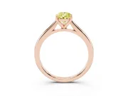 Pear-Shaped Cathedral Engagement Ring Setting for a Fancy Yellow Lab-Grown Diamond | Rose Gold
