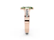 Marquise Channel-Set Engagement Ring Setting for a Fancy Green Lab-Grown Diamond | Rose Gold
