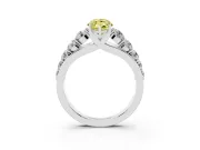 Marquise Engagement Ring Setting for a Fancy Yellow Lab-Grown Diamond | Sterling Silver - Design NV-24646