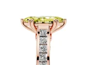Marquise Channel Engagement Ring Setting for a Fancy Yellow Lab-Grown Diamond | Rose Gold - Design NV-24671
