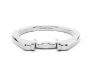 Knot Twist Plain Band Set in White gold with Center Knot
