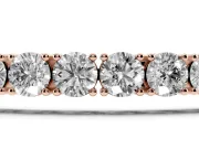Round Lab-Grown Diamond In-Line Tennis Bracelet | Shared Prongs | Rose Gold