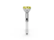 Radiant Cut Close Set Five Stone Engagement Ring Setting for a Fancy Yellow Lab-Grown Diamond | Sterling Silver