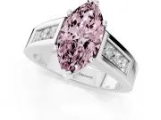 Marquise Channel-Set Engagement Ring Setting for a Fancy Pink Lab-Grown Diamond | Platinum