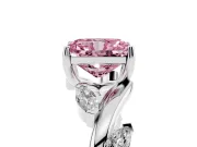 Radiant Cut Twisted Vine Engagement Ring Setting for a Fancy Pink Lab-Grown Diamond | Platinum