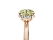 Round Hidden Halo Ring Setting for a Fancy Yellow Lab-Grown Diamond | Rose Gold