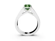 Cushion Cut Channel-Set Engagement Ring Setting for a Fancy Green Lab-Grown Diamond | Platinum