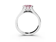 Heart-Shaped Half Bezel Engagement Ring Setting for a Fancy Pink Lab-Grown Diamond | White Gold