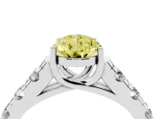 Pear-Shaped Engagement Ring Setting for a Fancy Yellow Lab-Grown Diamond | Sterling Silver - Design NV-24643