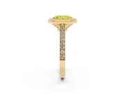 Radiant Cut Halo Engagement Ring Setting for a Fancy Yellow Lab-Grown Diamond | Yellow Gold - Design NV-24721