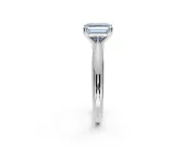Princess Cut Tapered Solitaire Engagement Ring Setting for a Fancy Blue Lab-Grown Diamond | Sterling Silver