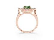 Round Engagement Ring Setting for a Fancy Green Lab-Grown Diamond | Rose Gold - Design NV-24790
