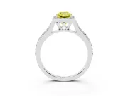 Radiant Cut Halo Engagement Ring Setting for a Fancy Yellow Lab-Grown Diamond | Platinum - Design NV-24729