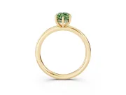 Marquise Hidden Halo Ring Setting for a Fancy Green Lab-Grown Diamond | Yellow Gold