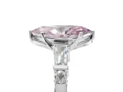 Marquise Tapered Baguette Engagement Ring Setting for a Fancy Pink Lab-Grown Diamond | Platinum