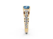 Princess Cut Engagement Ring Setting for a Fancy Blue Lab-Grown Diamond | Yellow Gold - Design NV-24645