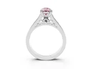 Pear-Shaped Channel Engagement Ring Setting for a Fancy Pink Lab-Grown Diamond | White Gold - Design NV-24671