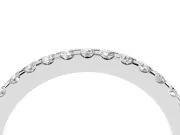 Round Diamond Pavé Eternity Band Set in White gold with Micro Prongs