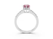 Radiant Cut Engagement Ring Setting for a Fancy Pink Lab-Grown Diamond | Sterling Silver - Design NV-24649