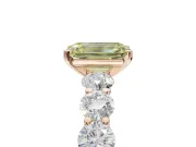 Emerald Cut Engagement Ring Setting for a Fancy Yellow Lab-Grown Diamond | Rose Gold - Design NV-24455