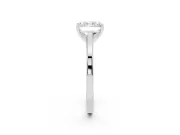 Radiant Cut Solitaire Engagement Ring Setting | Stepped Flat Band | Platinum