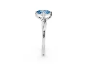 Oval Bypass Solitaire Engagement Ring Setting for a Fancy Blue Lab-Grown Diamond | Platinum