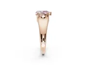 Pear-Shaped Double Claw Solitaire Engagement Ring Setting for a Fancy Pink Lab-Grown Diamond | Rose Gold