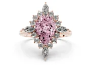 Pear-Shaped Engagement Ring Setting for a Fancy Pink Lab-Grown Diamond | Rose Gold - Design NV-24790