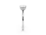Princess Cut Diamond Solitaire Engagement Ring Set in White gold with Prong Setting and Polished Band