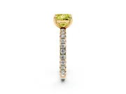 Princess Cut Engagement Ring Setting for a Fancy Yellow Lab-Grown Diamond | Yellow Gold - Design NV-24510