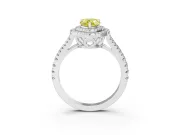Pear-Shaped Halo Engagement Ring Setting for a Fancy Yellow Lab-Grown Diamond | Platinum - Design NV-24799