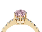 Marquise Engagement Ring Setting for a Fancy Pink Lab-Grown Diamond | Yellow Gold - Design NV-24649