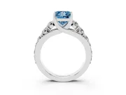 Princess Cut Engagement Ring Setting for a Fancy Blue Lab-Grown Diamond | White Gold - Design NV-24645