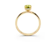 Emerald Cut Hidden Halo Engagement Ring Setting for a Fancy Yellow Lab-Grown Diamond | Plain Band | Yellow Gold